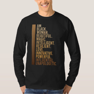 Schwarze Amerikanerin Schwarze Geschichte Monat Ge T-Shirt