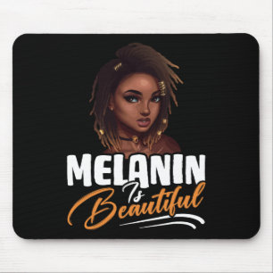 Schwarze amerikanische Afro Königin Schwarzer Stol Mousepad