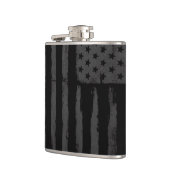 Schwarze amerikanische Flagge Flachmann (Links)