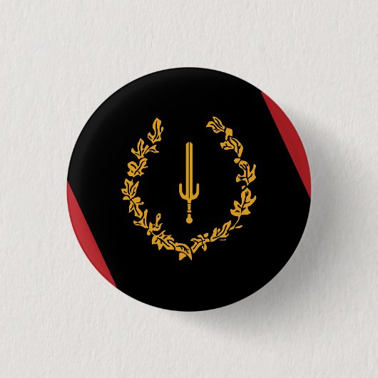 Schwarze Amerikanische Heritage-Flagge Button (Vorderseite)