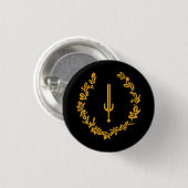 Schwarze Amerikanische Heritage-Flagge Button (Vorne & Hinten)