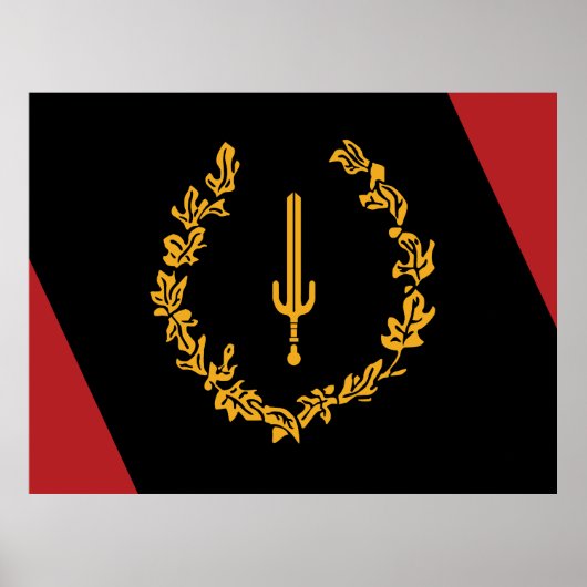 Schwarze Amerikanische Heritage-Flagge Poster (Vorne)