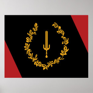 Schwarze Amerikanische Heritage-Flagge Poster