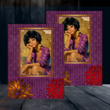 Schwarze amerikanische Retro-Schönheits-Decoupage 