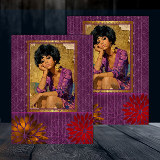 Schwarze amerikanische Retro-Schönheits-Decoupage  Seidenpapier