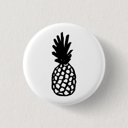 Schwarze Ananas Button (Vorderseite)