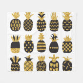Schwarze Ananas: Einzigartiges Textur-Set Fleecedecke (Vorderseite (Horizontal))