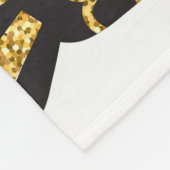 Schwarze Ananas: Einzigartiges Textur-Set Fleecedecke (Ecke)