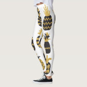 Schwarze Ananas: Einzigartiges texturiertes Set Leggings (Links)