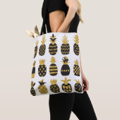 Schwarze Ananas: Einzigartiges texturiertes Set Tasche (Von Nahem)