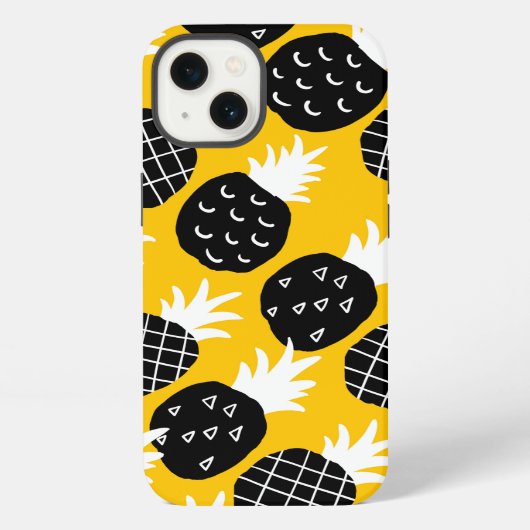 Schwarze Ananas iPhone Hülle (Rückseite)