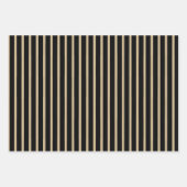 Schwarze Ananas Polka Dots Streifen fest Geschenkpapier Set (Vorderseite 3)