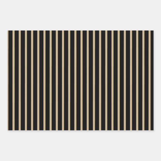 Schwarze Ananas Polka Dots Streifen fest Geschenkpapier Set (Vorderseite 3)