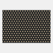 Schwarze Ananas Polka Dots Streifen fest Geschenkpapier Set (Vorderseite 2)