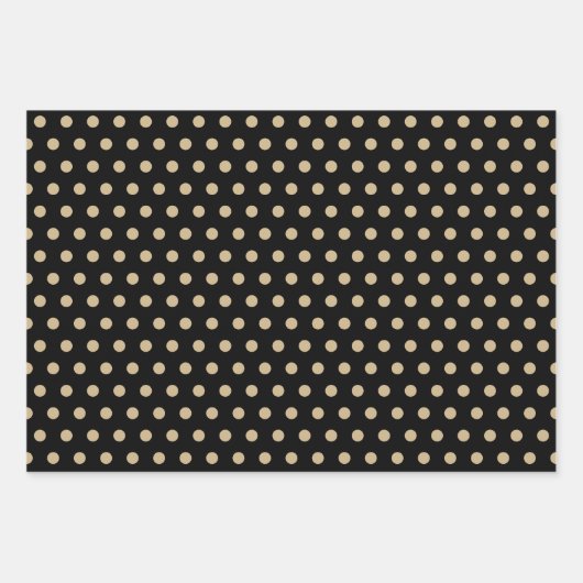Schwarze Ananas Polka Dots Streifen fest Geschenkpapier Set (Vorderseite 2)