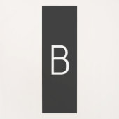 Schwarze Anfangsbuchstaben Monogram modern Yogamatte (Vorderseite)