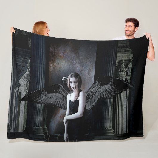 SCHWARZE ANGEL FLEECEDECKE (Beispiel)