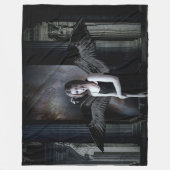 SCHWARZE ANGEL FLEECEDECKE (Vorderseite)