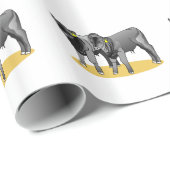 Schwarze Angus-Kälber Geschenkpapier (Rolleneckpunkt)