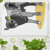 Schwarze Angus-Kälber Küchentuch (Gefaltet)