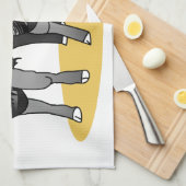 Schwarze Angus-Kälber Küchentuch (Viertel Falte)