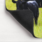 Schwarze Angus-Paare auf dem Gebiet Mousepad (Ecke)
