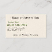 Schwarze Angus-Rinder-Ranch Visitenkarte (Rückseite)