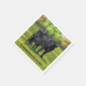 Schwarze Anguskühe und Niedliches Kalb im Sommerwe Serviette (Ecke)
