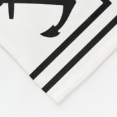 Schwarze Anker auf Personalisiertem Weiß Fleecedecke (Ecke)