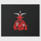 Schwarze Antichrist Ziege Satan Baphomet Geschenkpapier (Flach)