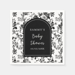 Schwarze Antike Chinoiserie-Baby-Party Serviette