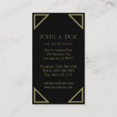 Schwarze antike Goldecken Steuer-Buchhalter CPAs Visitenkarte (Rückseite)