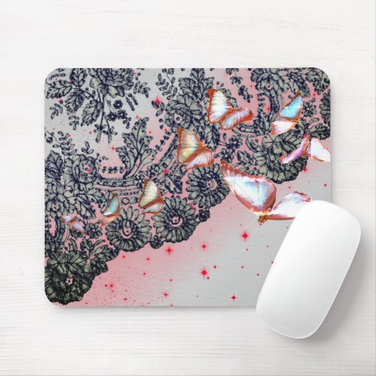 SCHWARZE ANTIQUE LACE PATTER MAUSPAD (Mit Mouse)