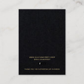 Schwarze Anzeigetafel für das Logo hinzufügen Telefonnummerkarte (Rückseite)