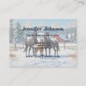Schwarze Appaloosa Pferde auf einem Bauernhof im W Visitenkarte (Rückseite)