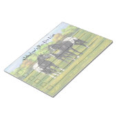 Schwarze Appaloosa Pferde im Sommer Weide Notizblock (angewinkelt)