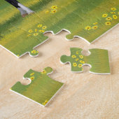 Schwarze Appaloosa Pferde im Sommerweide Puzzle (Seite)