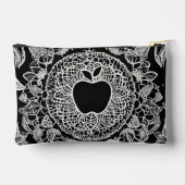 Schwarze Apple-KI-Kunst Zubehörtasche (Rückseite)