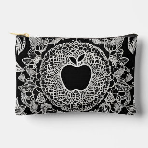 Schwarze Apple-KI-Kunst Zubehörtasche