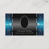 Schwarze, Aquamarine, gequetschte Juwelen mit dem  Visitenkarte (Vorderseite)