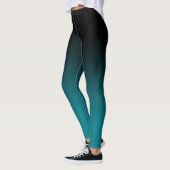 Schwarze aquamarine Ombre Leggings (Links)