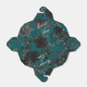 Schwarze Aquamarine Rose Gothic Elegante Hochzeit Geschenkschachtel (Ungefaltet)