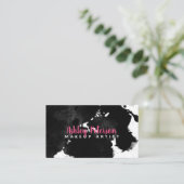 schwarze Aquarell brushtrokes Make-uptypographie Visitenkarte (Stehend Vorderseite)