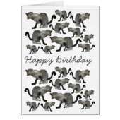 Schwarze Aquarellkatze (Vorne)