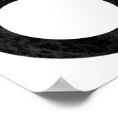 Schwarze Aquarellringe auf weißem Hintergrund. Bla Poster (Ecke)