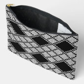 SCHWARZE ARGYLE-STRICKWAREN GROSSE ACCESSOIRETASCH ZUBEHÖRTASCHE (Offen)