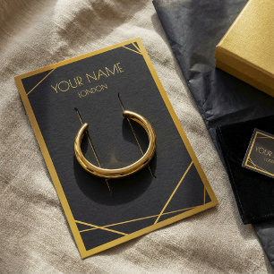 Schwarze Armband-Grafikkarte mit geometrischen Rah