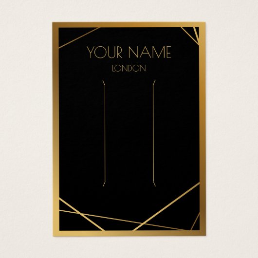 Schwarze Armband-Grafikkarte mit geometrischen Rah (Vorderseite)