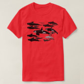 Schwarze Arten T-Shirt (Design vorne)