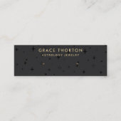 Schwarze Astrologie Sterne Gestell Ohrring-Display Mini Visitenkarte (Vorderseite)